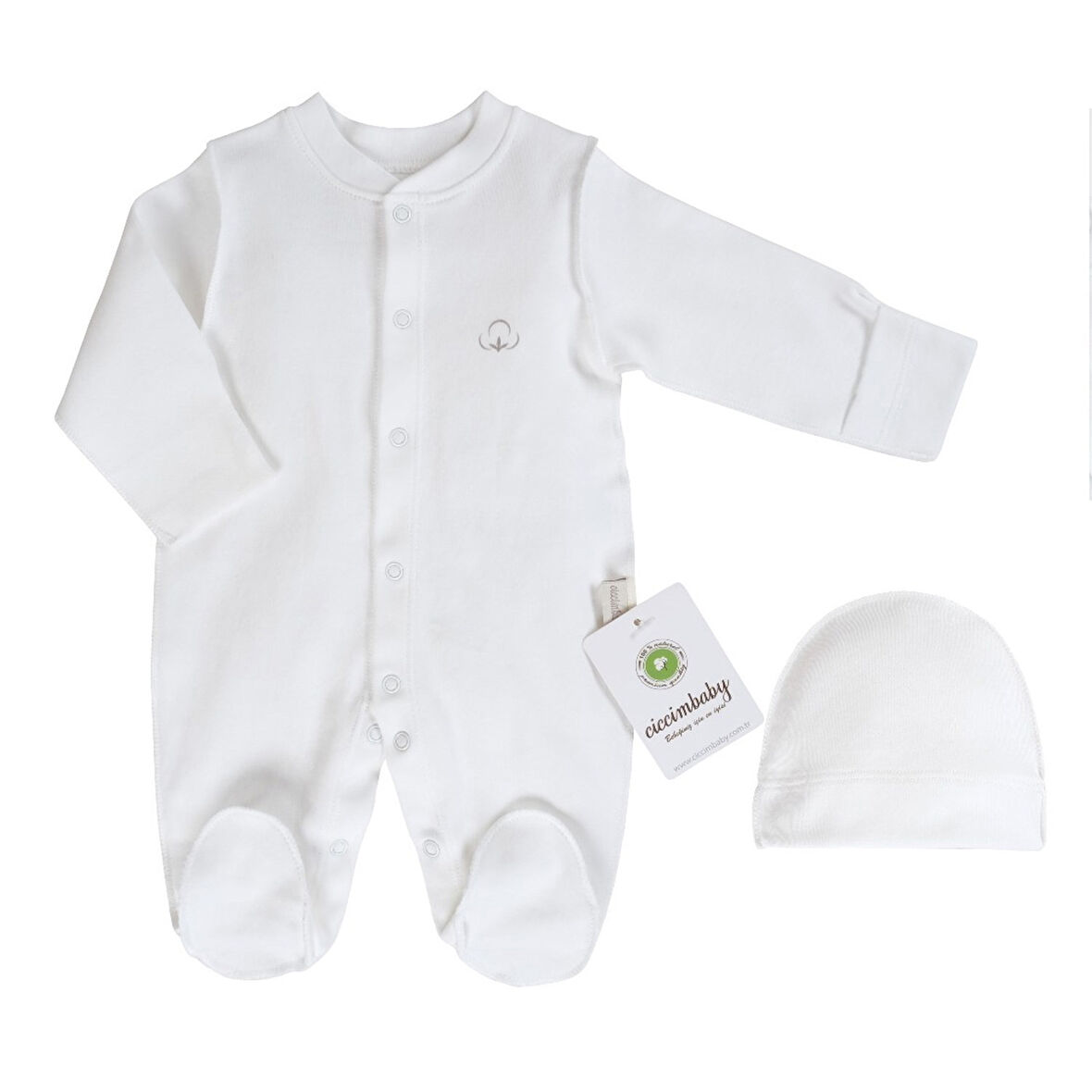Ciccim Baby Pamuklu Prematüre Bebek Tulumu 4947