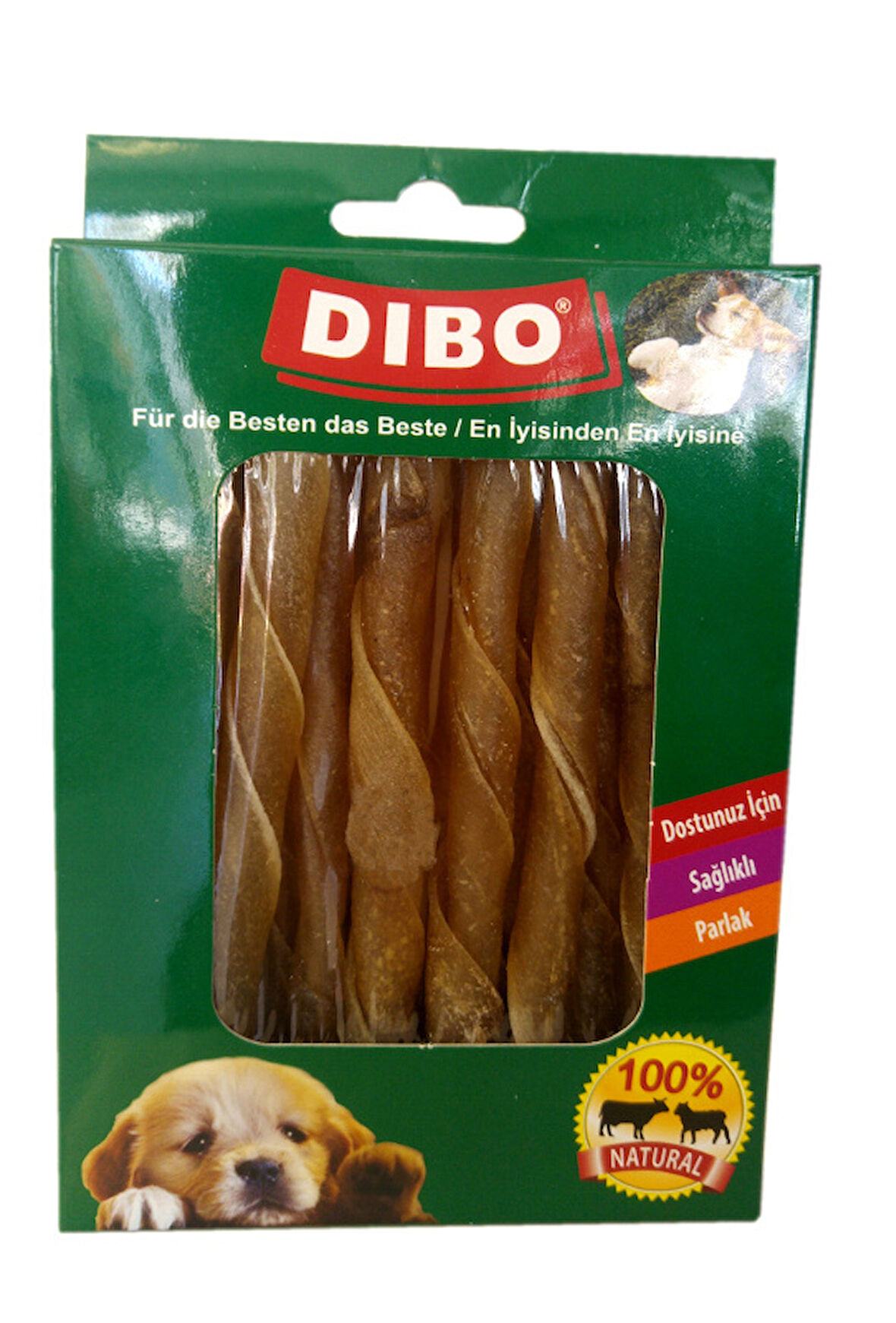 Dibo Köpek Çiğneti Natural Burgu Çubuk 100 gr