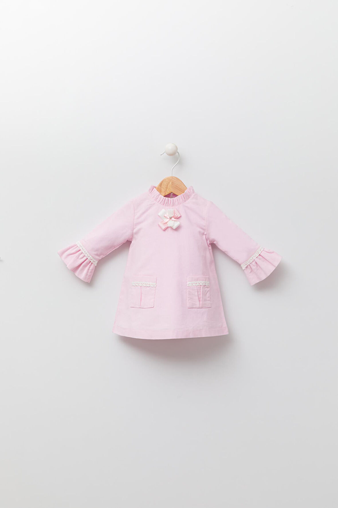 Babyhola Kadife Kız Bebek Çocuk Elbise 13535