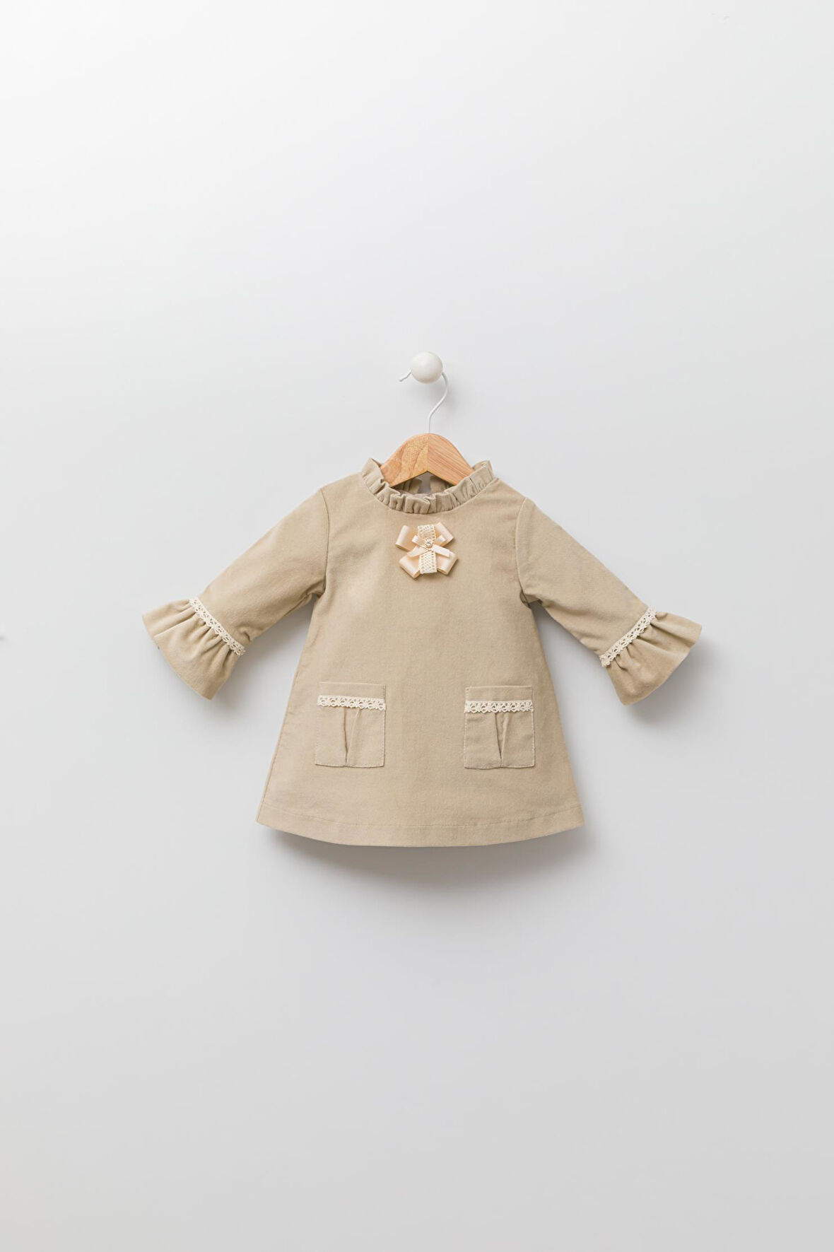 Babyhola Kadife Kız Bebek Çocuk Elbise 13535