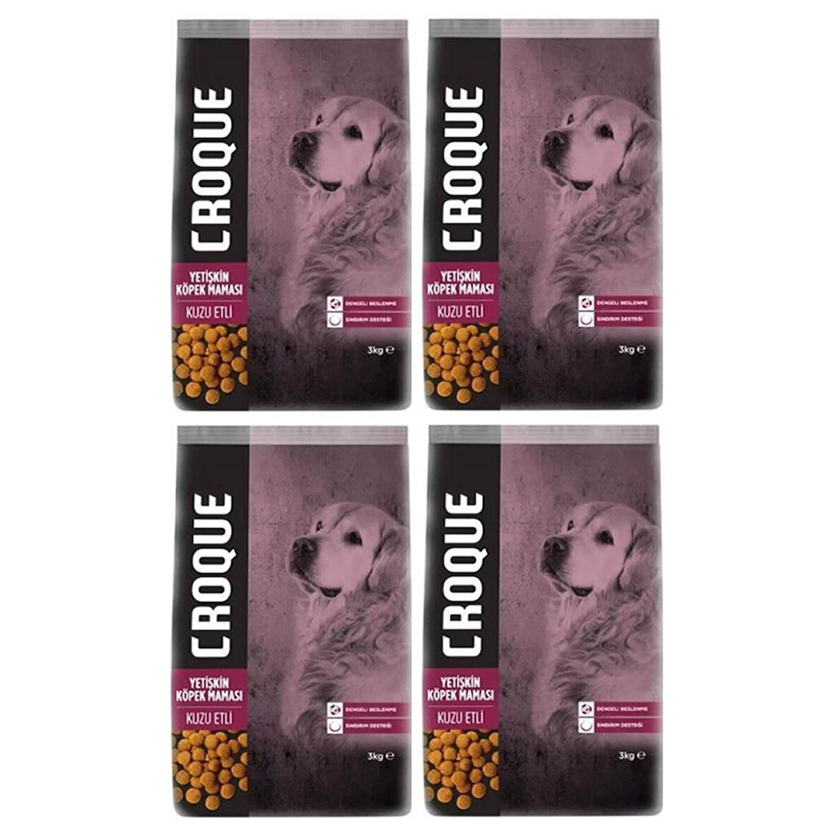 Croque Kuzu Etli Yetişkin Köpek Mamasi 3 Kg*4 Adet