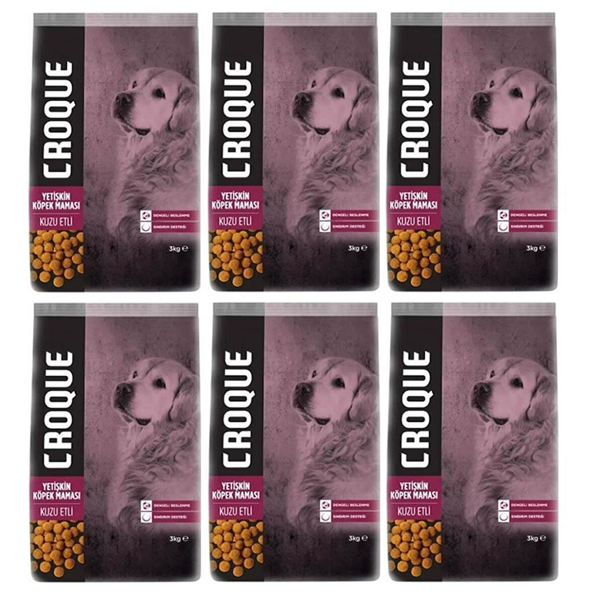 Croque Kuzu Etli Yetişkin Köpek Mamasi 3 Kg*6 Adet