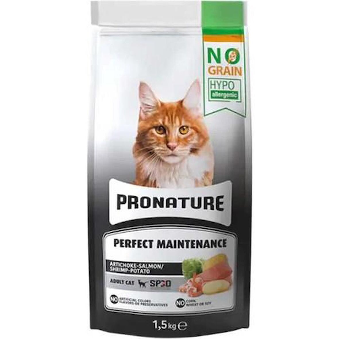 Pronature Perfect Maintenance Tahılsız Karidesli Somunlu Patatesli ve Enginarlı Yetişkin Kedi Maması 1,5 Kg