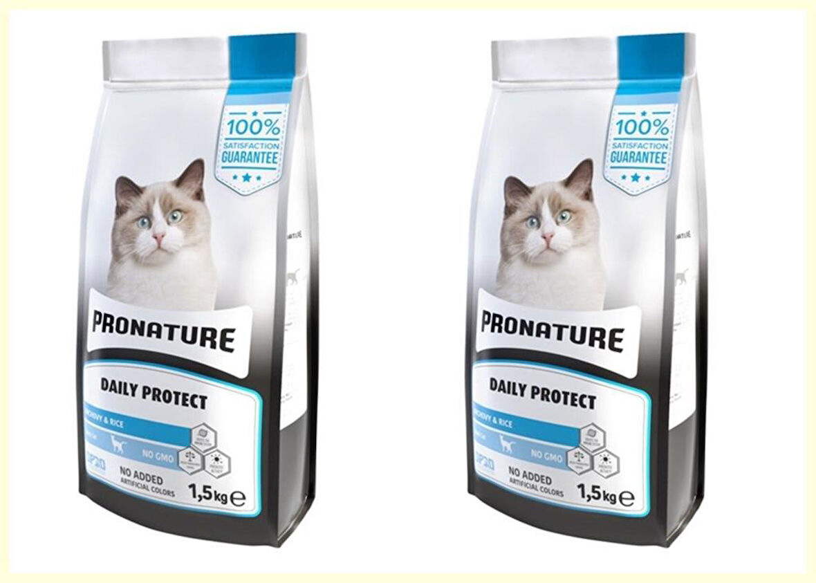 Pronature Daily Protect Hamsili ve Pirinçli Yetişkin Kedi Maması 1,5 Kg*2 ADET