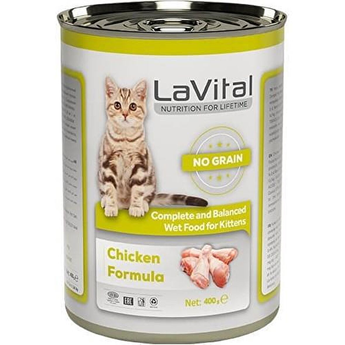 LaVital Kitten Tahılsız Tavuklu Yavru Kedi Konservesi 400 Gr