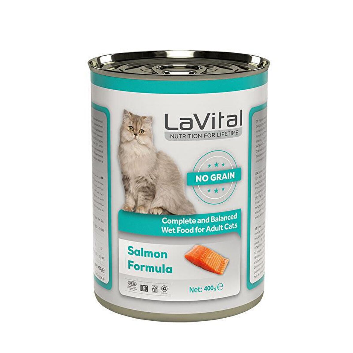 Lavital Püre Somon Etli Kedi Konservesi 400 Gr