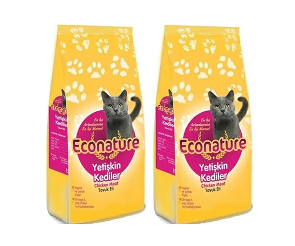 Econature Tavuklu Yetişkin Kedi Maması 1 Kg*2 Adet