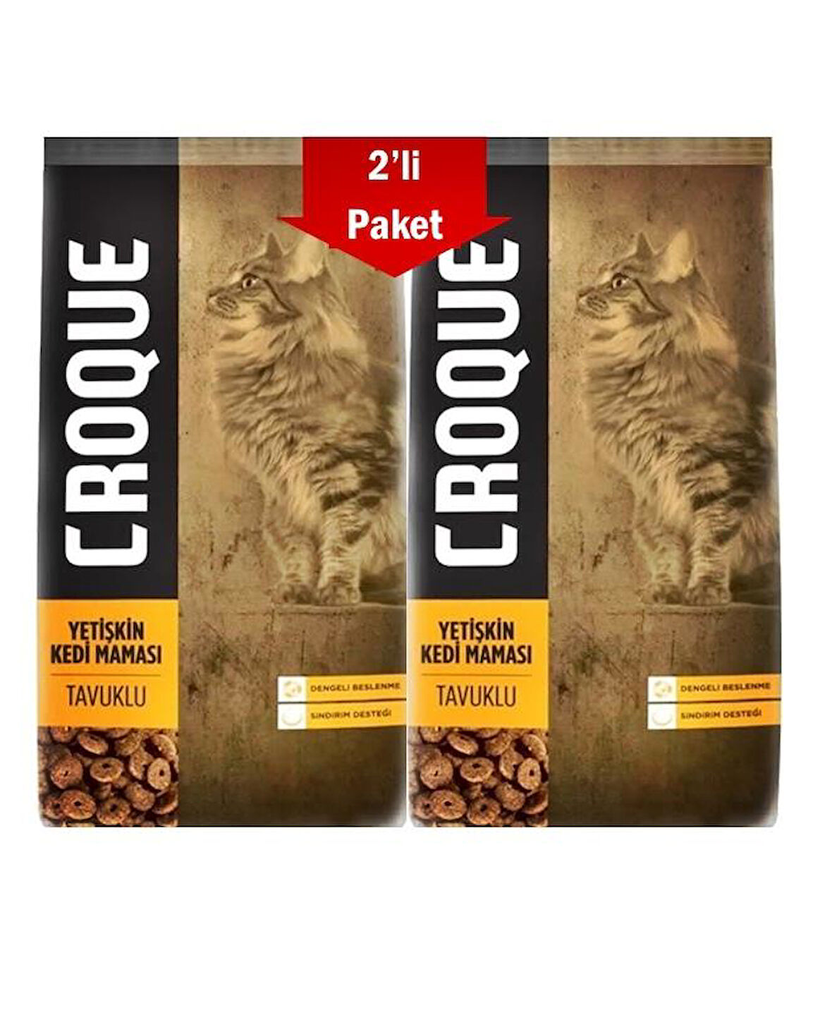 Croque Tavuklu Yetişkin Kedi Maması 1,5 Kg * 2 Adet