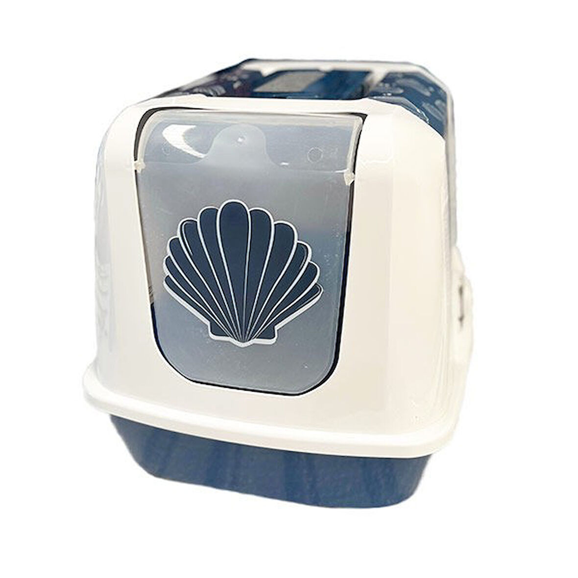 Moderna Trendy Midye Desenli Kapalı Kedi Tuvaleti