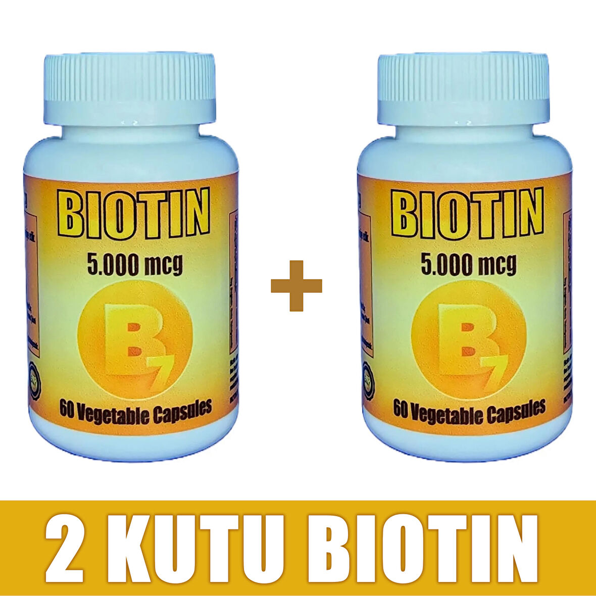 Biotin 5000mg 120 Kapsül (2 KUTU)