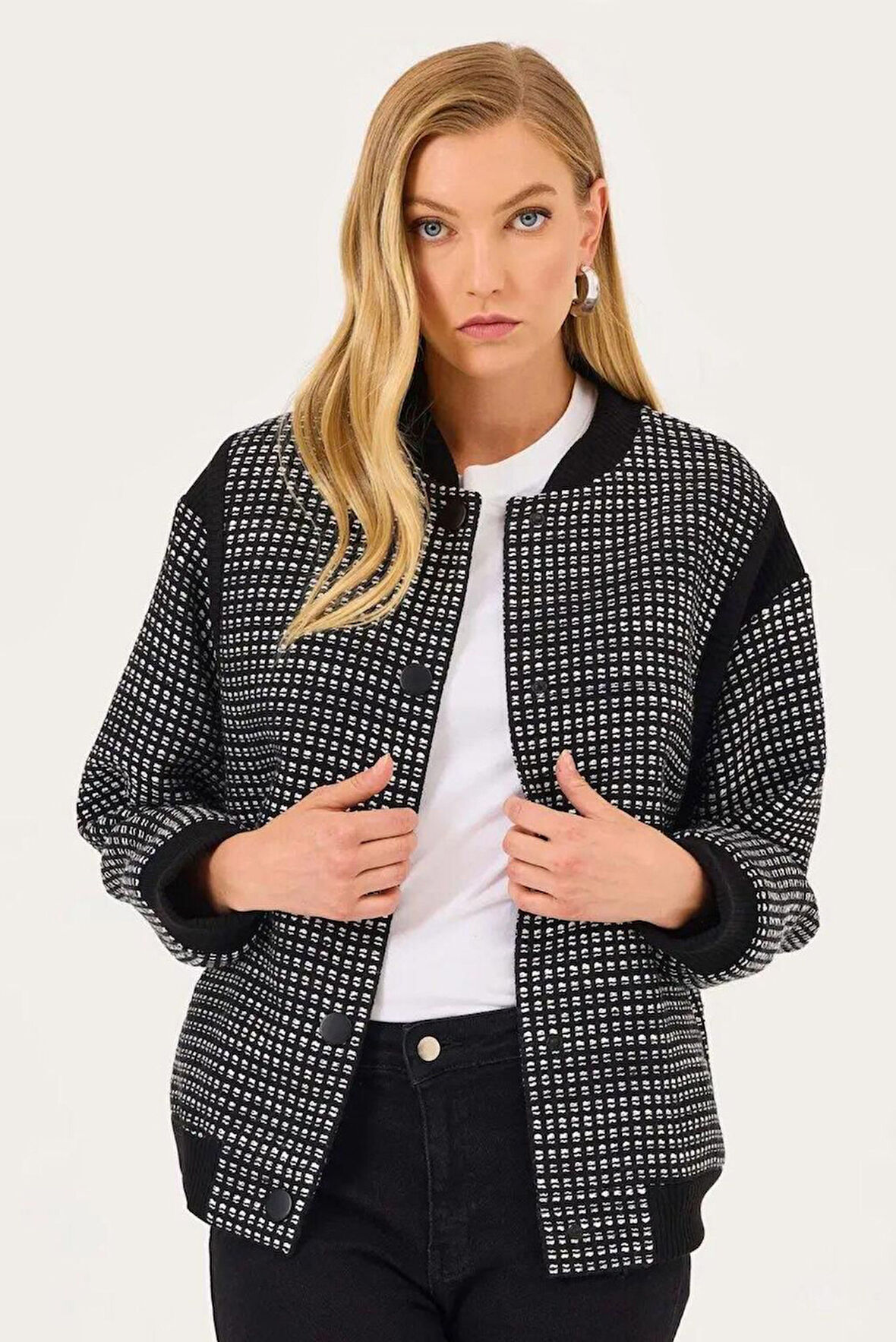 Kadın Bomber Ceket - Siyah | 42