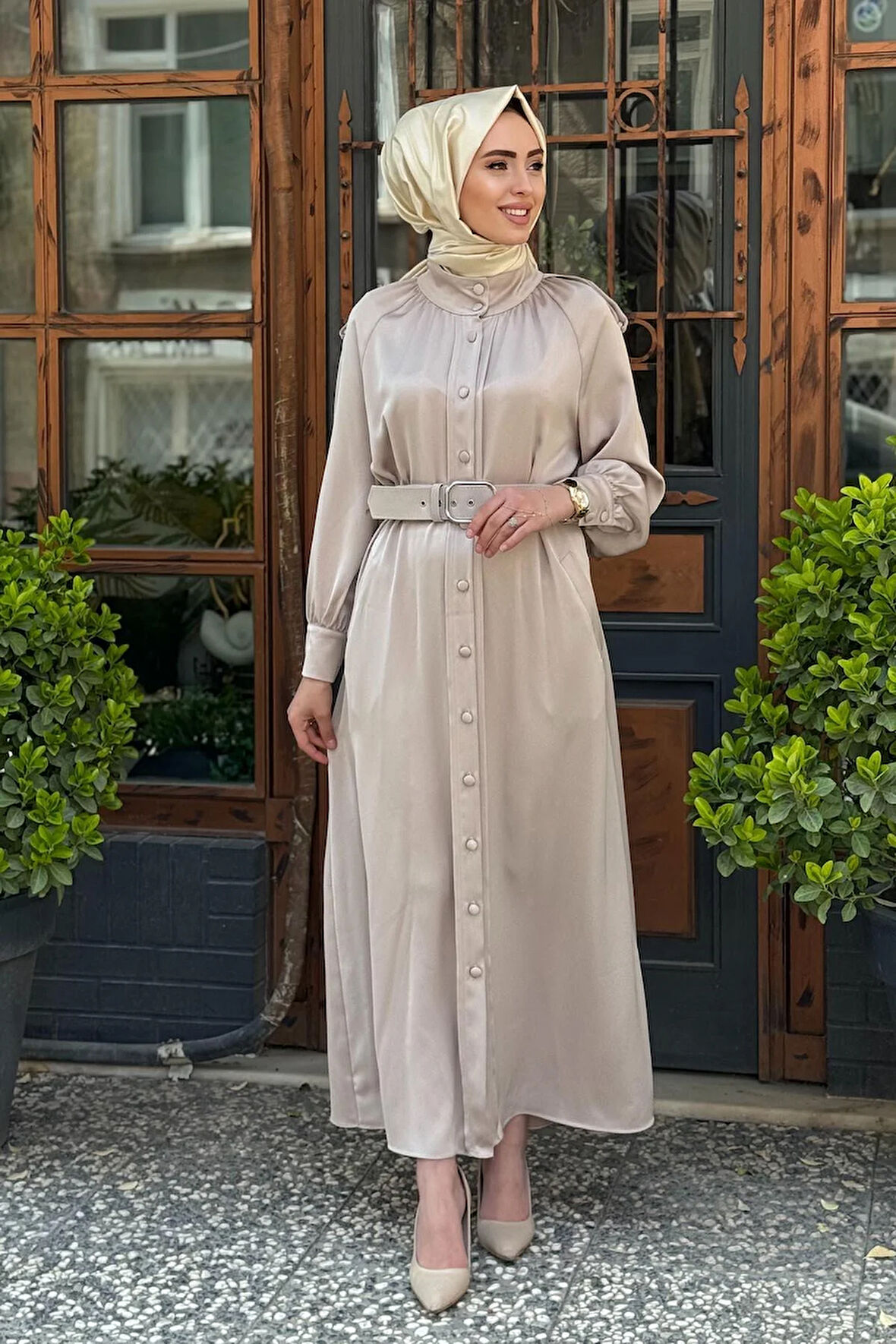 SCL Elbise 10002511311001 Bej