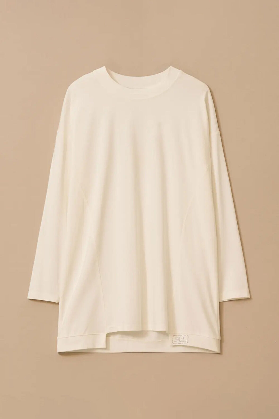 Kadın Yuvarlak Yaka Basic Tunik - Ekru | S
