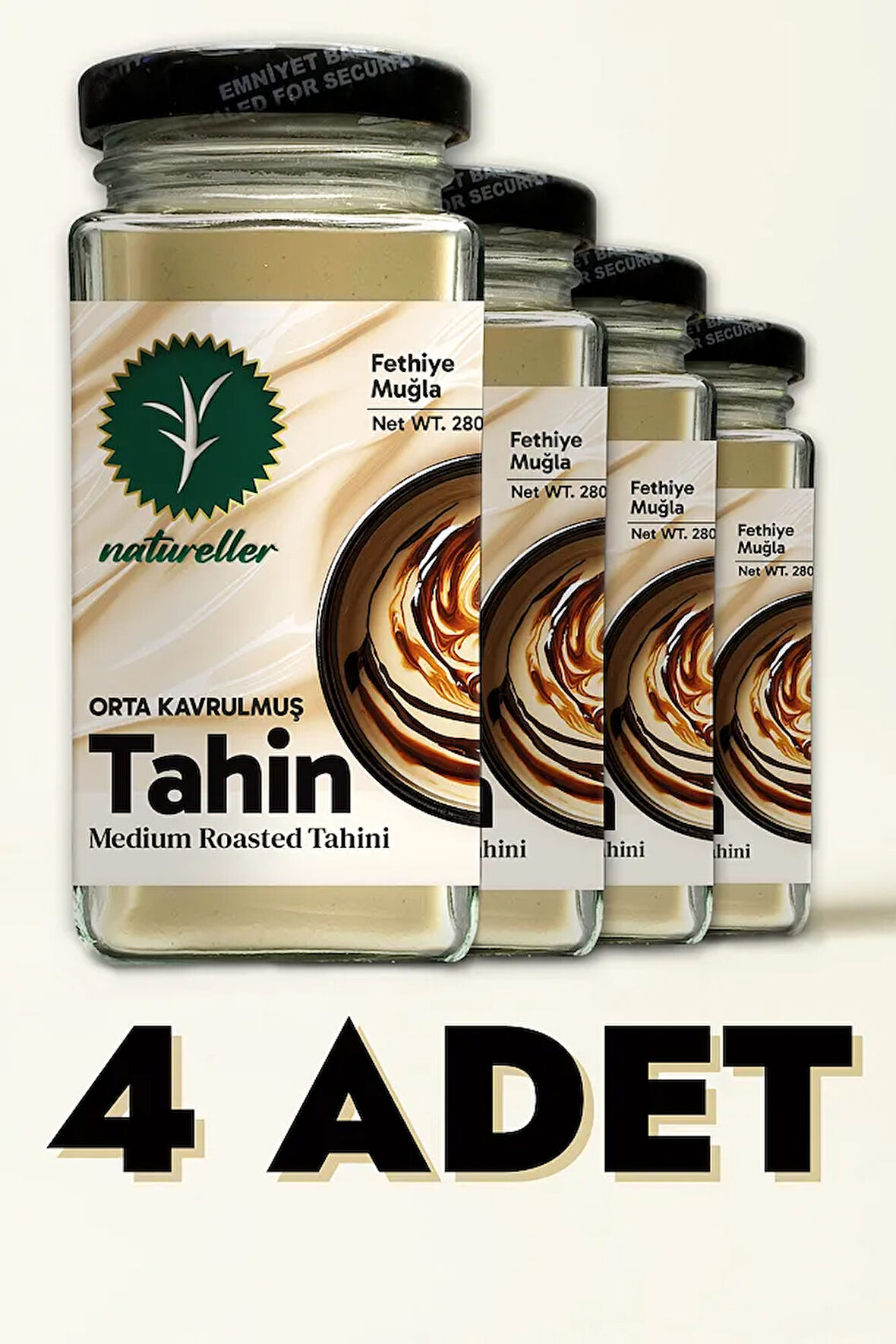 Tahin Orta Kavrulmuş Fethiye - Yerli Susam 280 gr (4 Adet)