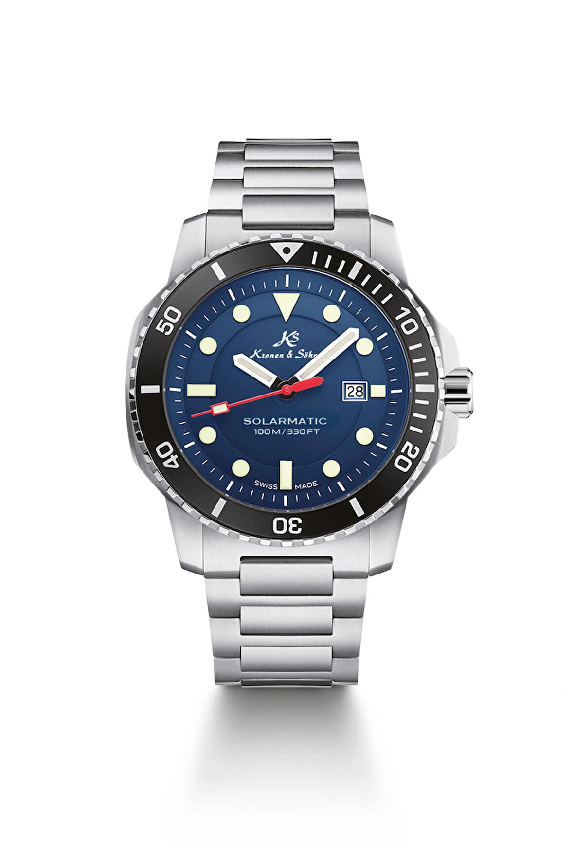 Kronen&Söhne Solarmatic Güneş Enerjili Swiss Made Çelik Erkek Kol Saati