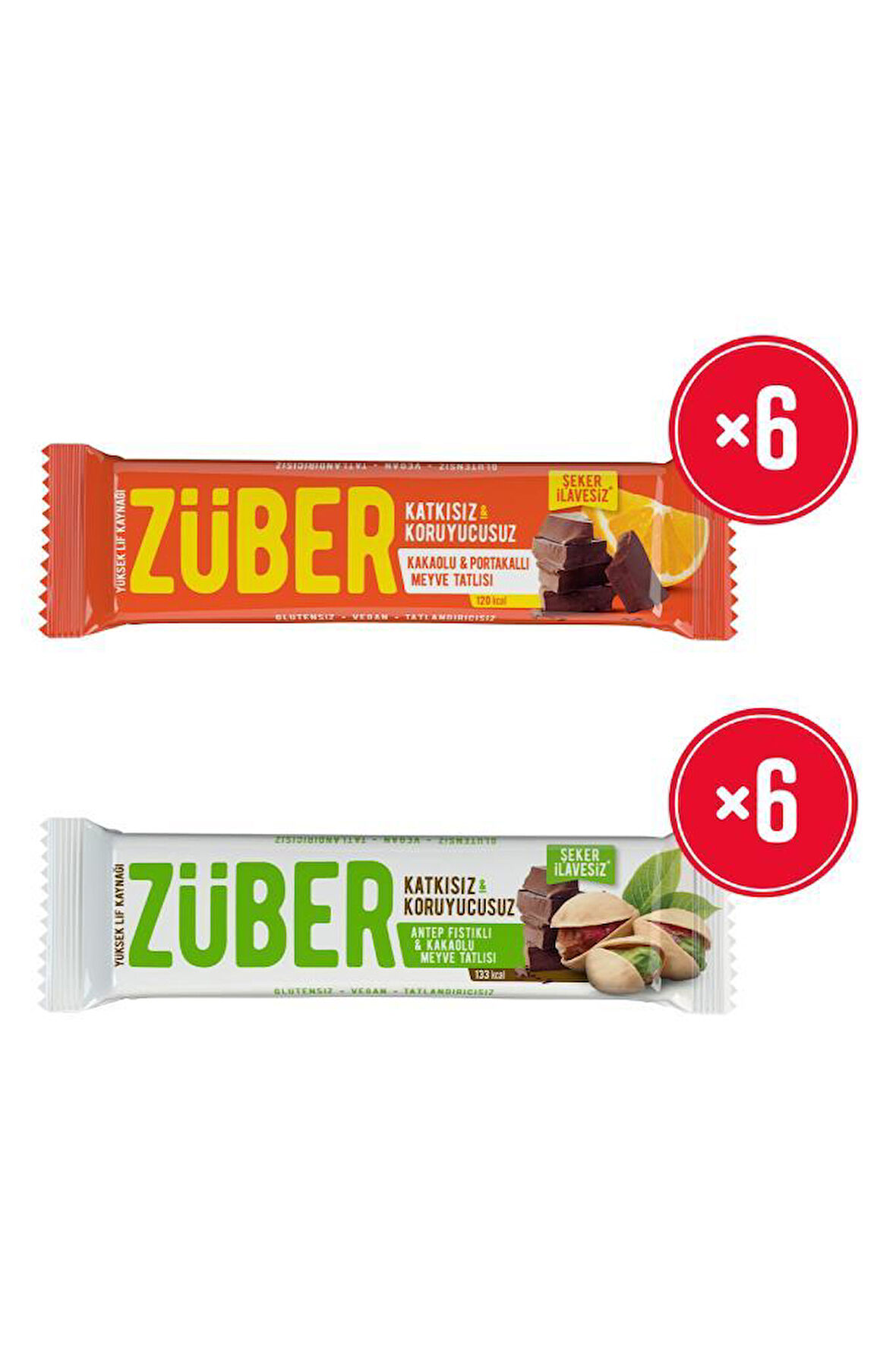 Züber Antepli ve Portakallı Meyve Bar Paketi x12 Adet