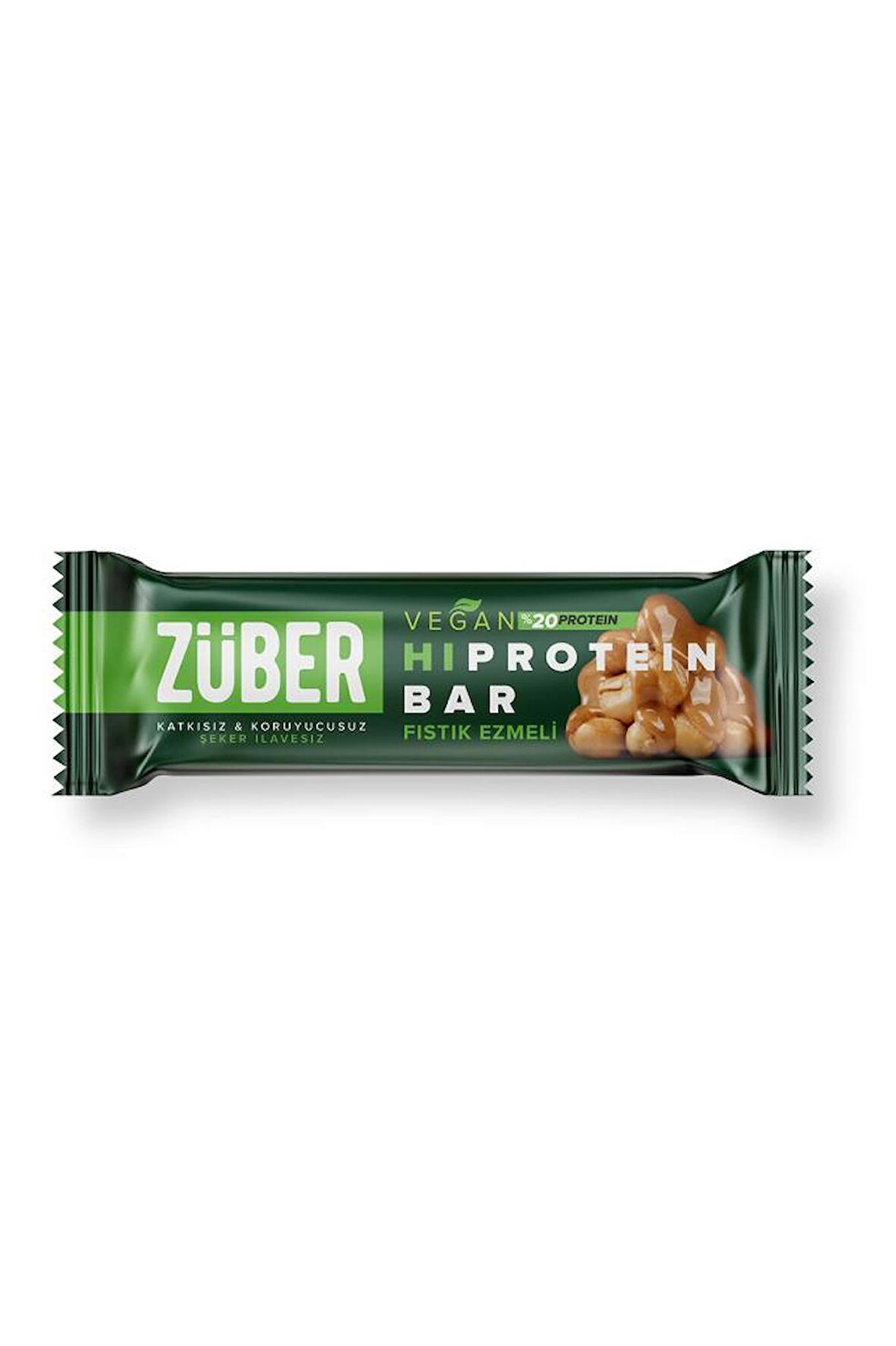 Züber Vegan Hi-Protein Bar Fıstık Ezmeli 45 G - 12 Adet x 45Gr