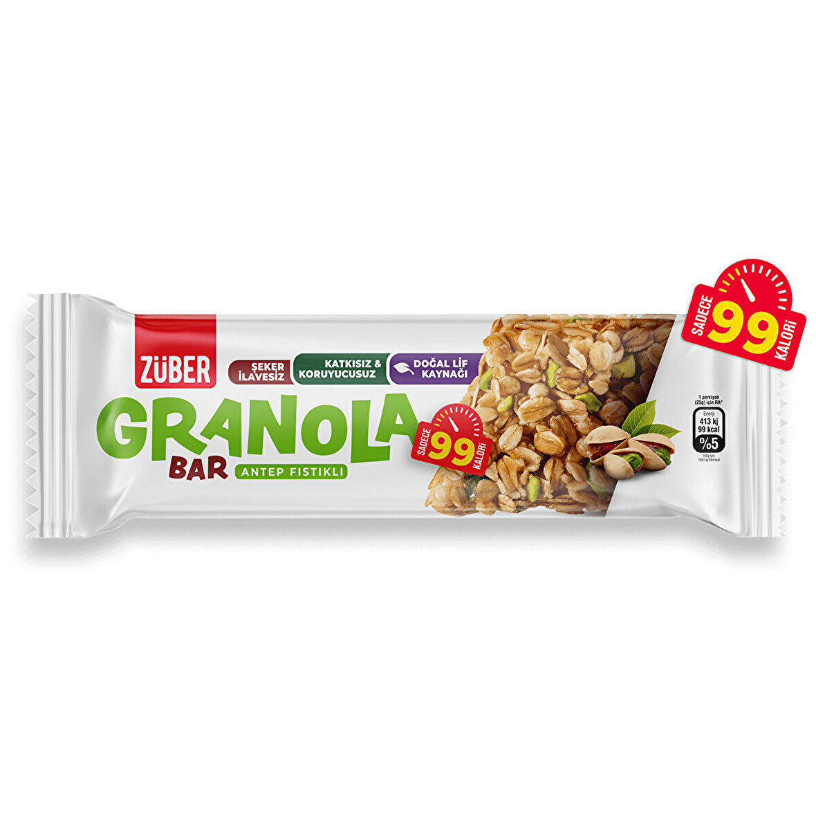 Züber Antep Fıstıklı Granola Bar 25 gr