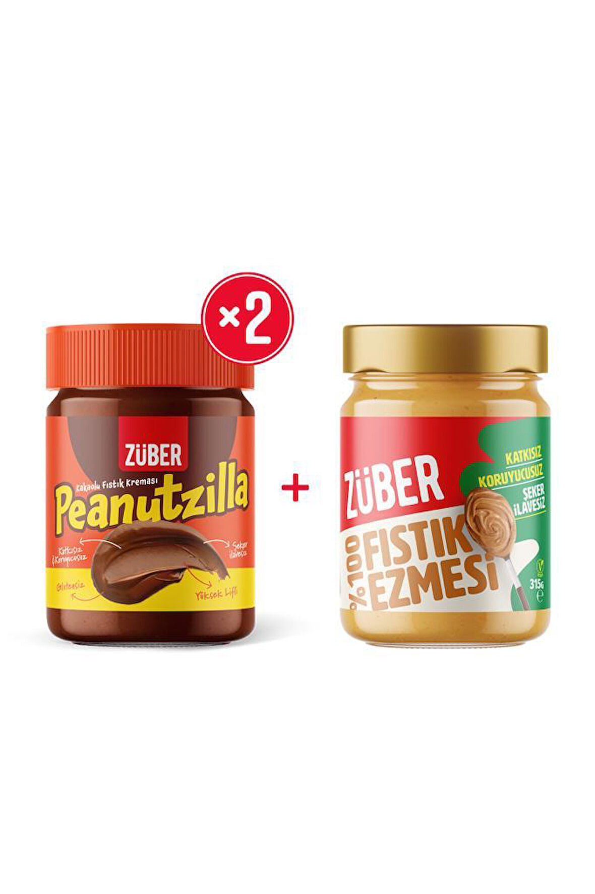 Peanutzilla x2+ %100 Fıstık Ezmesi x1