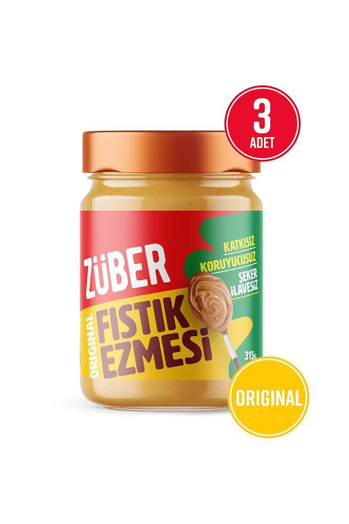 Original Fıstık Ezmesi 315 gr X 3 Adet