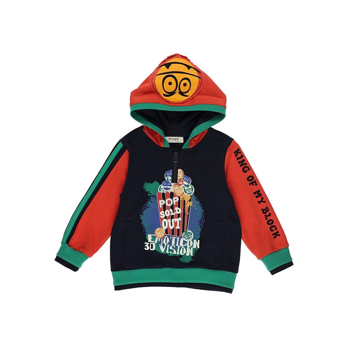 Panço Erkek Bebek Baskı Detaylı Kapüşonlu Sweatshirt