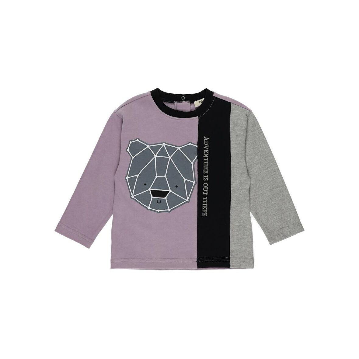 Panço Erkek Bebek Uzun Kollu Blok Barçalı T-shirt