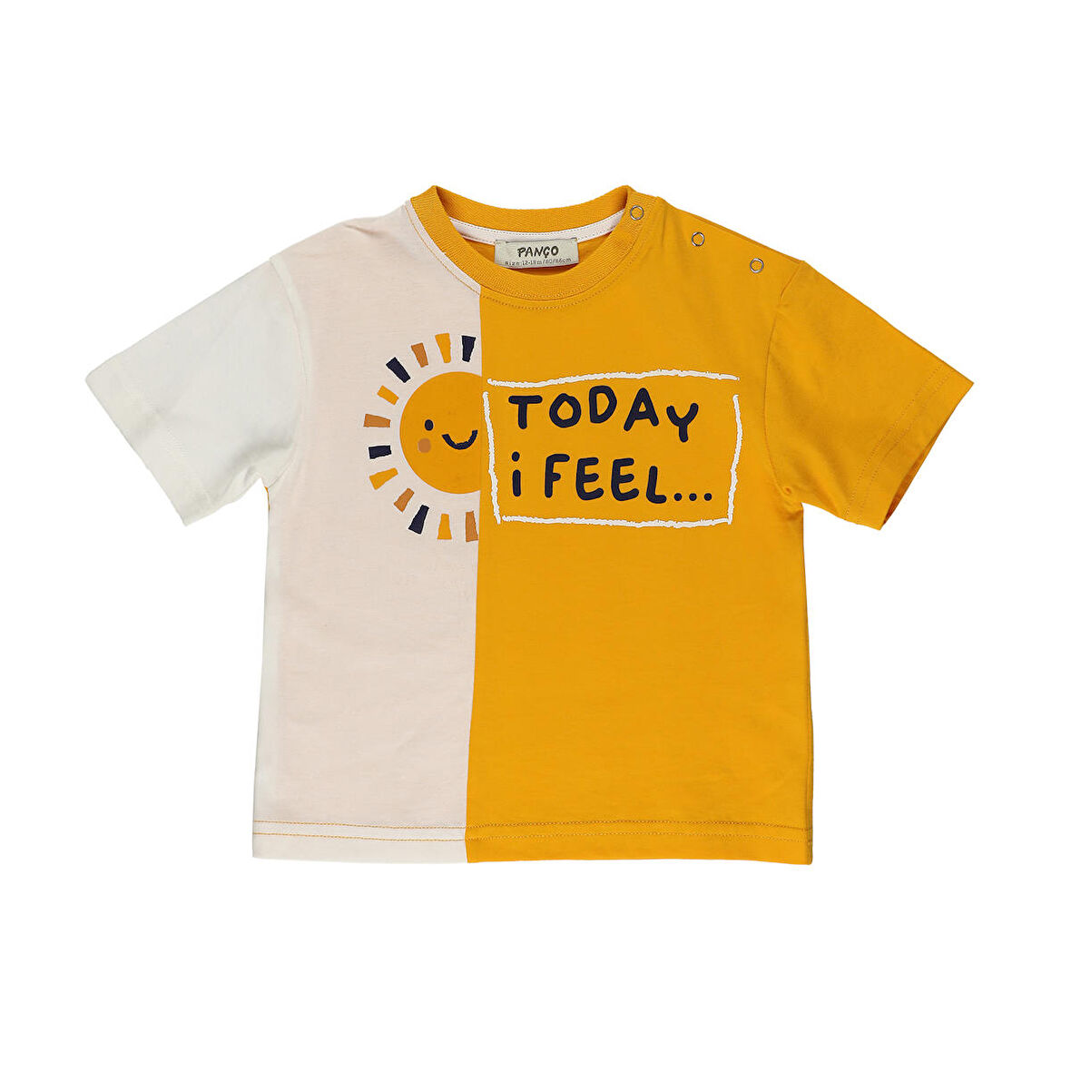 Panço Erkek Çocuk Baskılı Kısa Kollu T-shirt Sarı