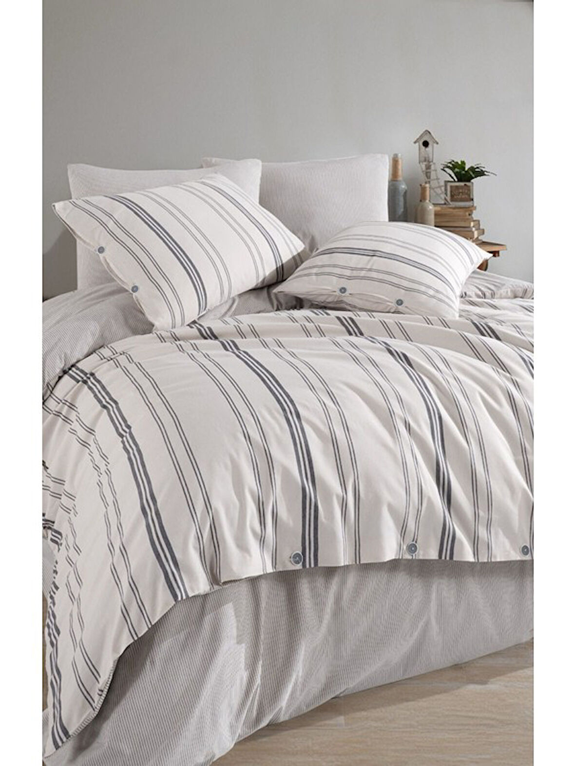 Italian Style Naturel Çift Kişilik Nevresim Takımı Krem