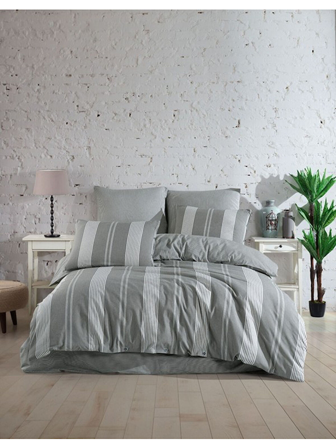 Italian Style Naturel Çift Kişilik Nevresim Takımı Krem