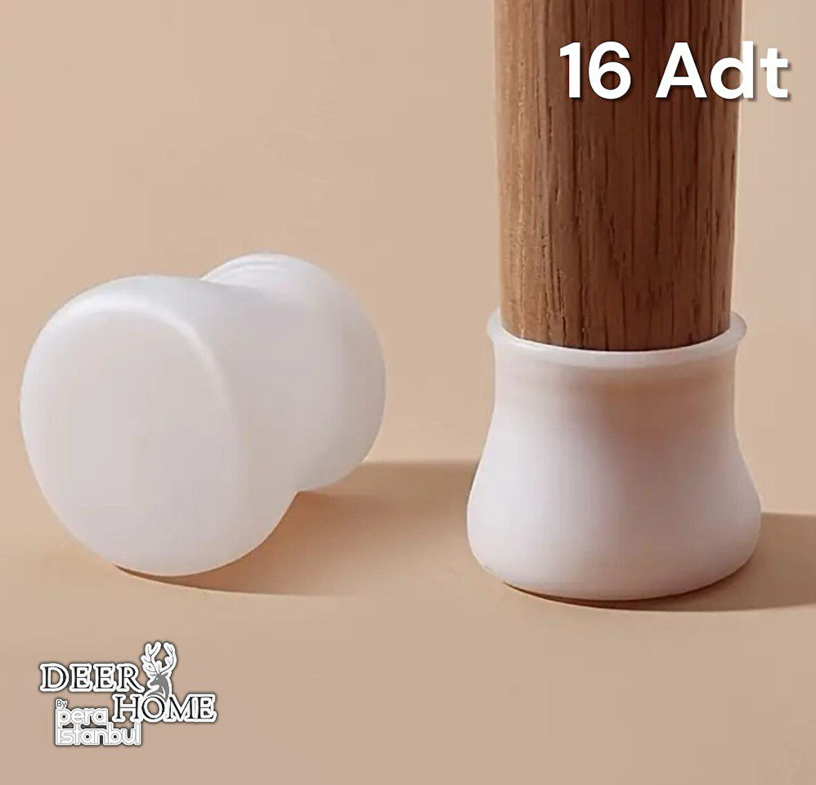 Masa Sandalye Ayak Koruyucu 16'lı Silikon Ev Eşyaları Koruma Aparatı Parke Seramik Çizmez Masa Ayağı