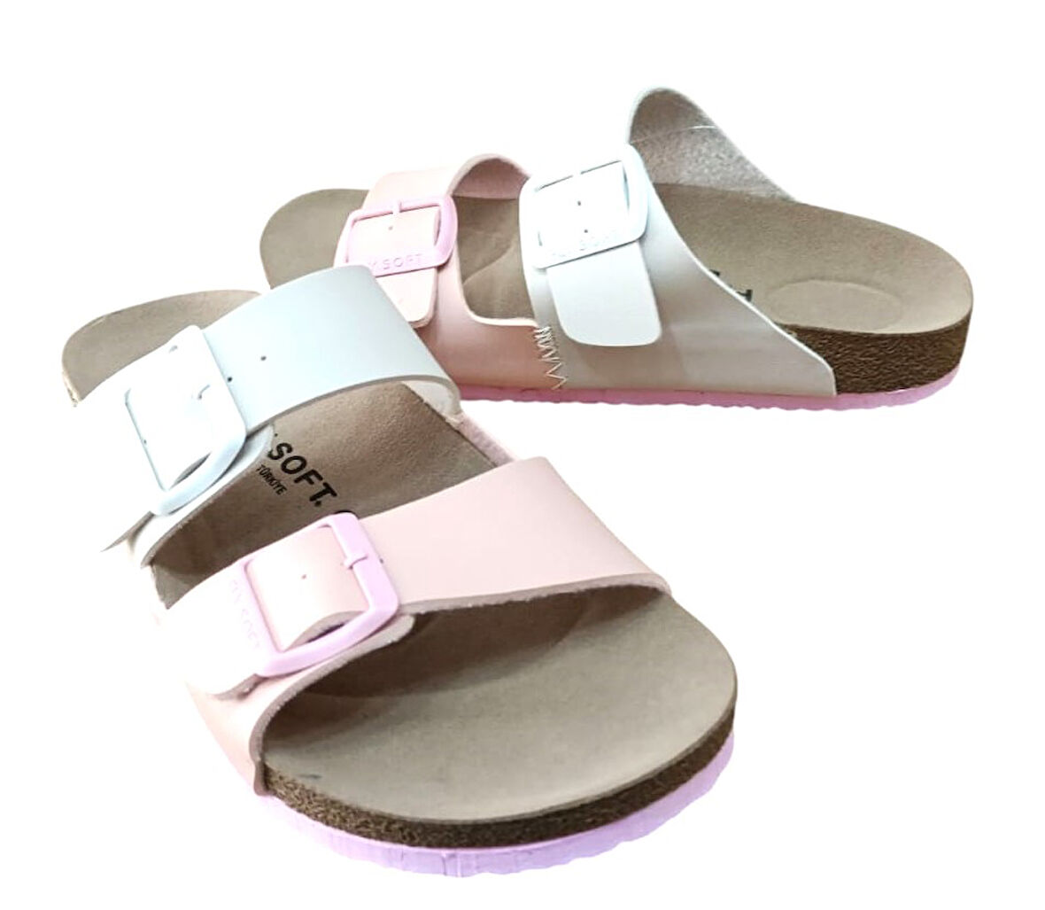 Fly Soft S902.060 Kadın İki Tokalı Comfort Terlik Bej - Pudra