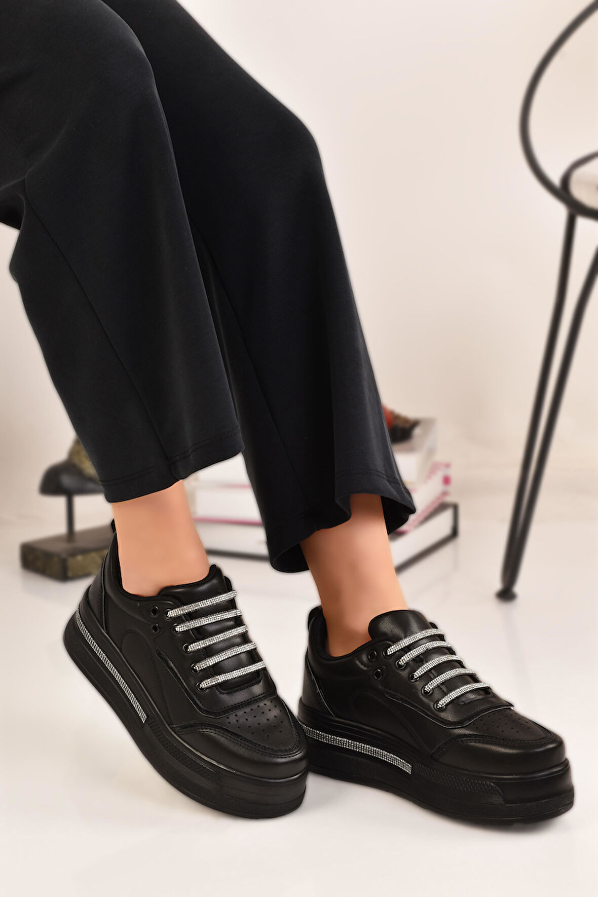 Kadın Kalın Yüksek Hafif Taban Spor Ayakkabı Sneaker
