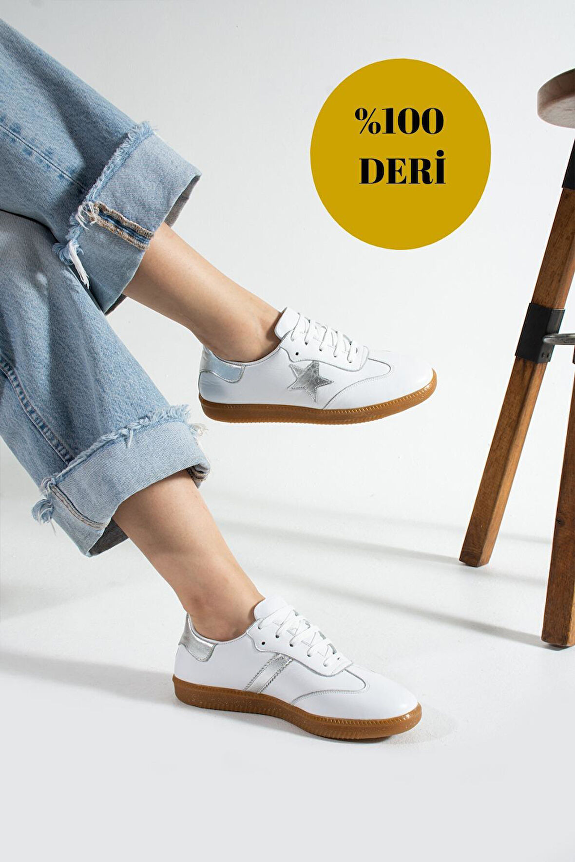 Kadın İçi Dışı Hakiki Deri  Casual Ayakkabı