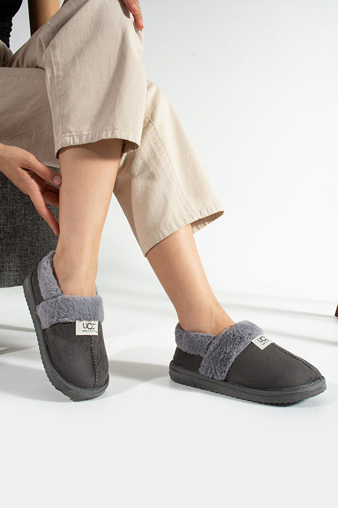  Unisex  Içi Yünlü Kışlık Panduf- Eva Taban Ev Botu- Ayakkabısı