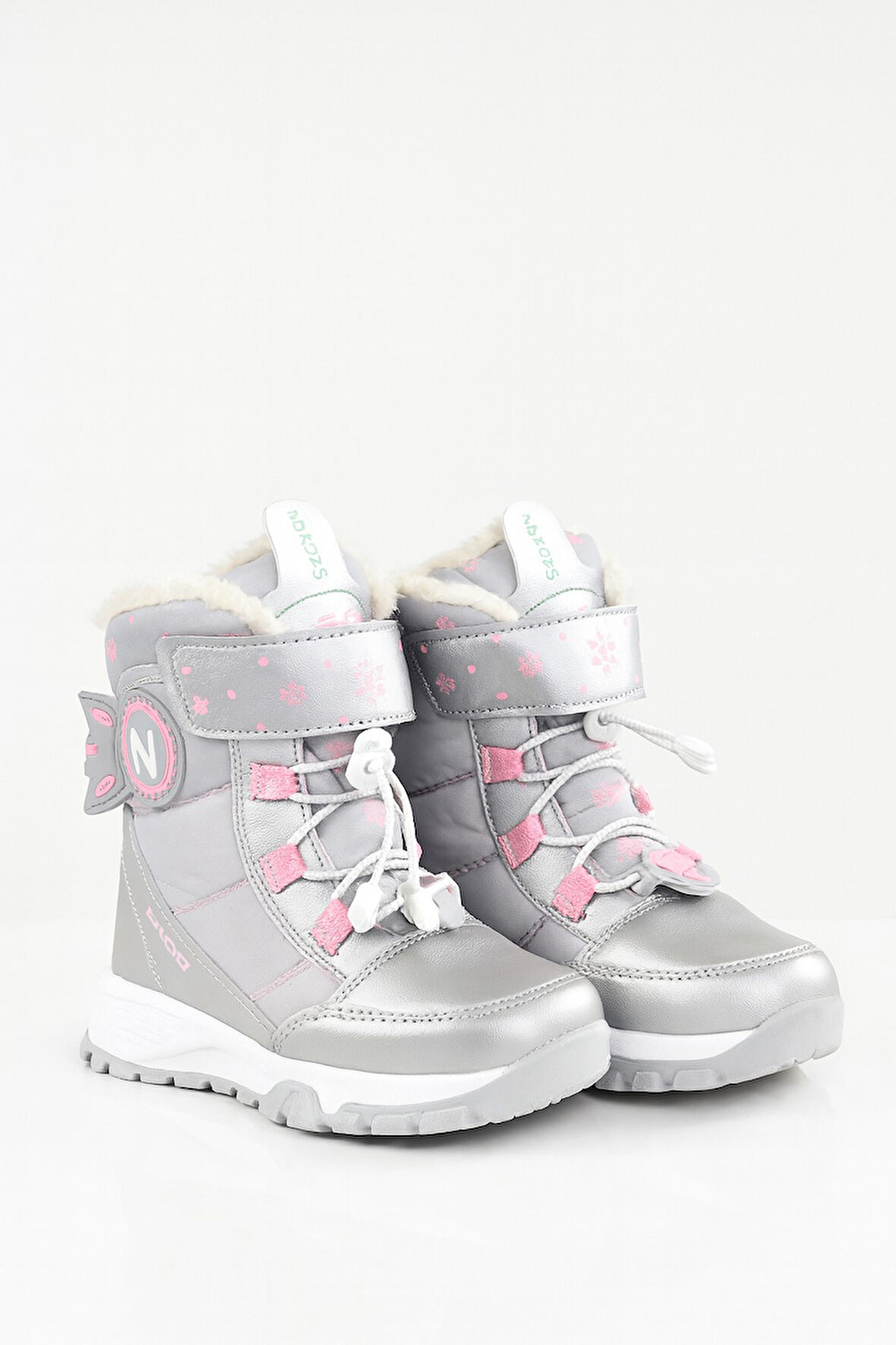 Dayanıklı, Su Geçirmez, Ortopedik, Cırtlı, Bej Kız Çocuk Kar Botu Ayakkabı