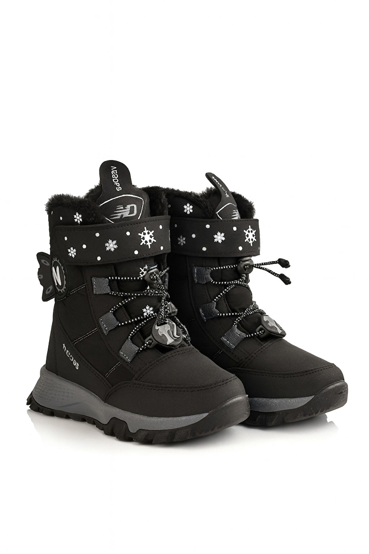 Dayanıklı, Su Geçirmez, Ortopedik, Cırtlı, Bej Kız Çocuk Kar Botu Ayakkabı