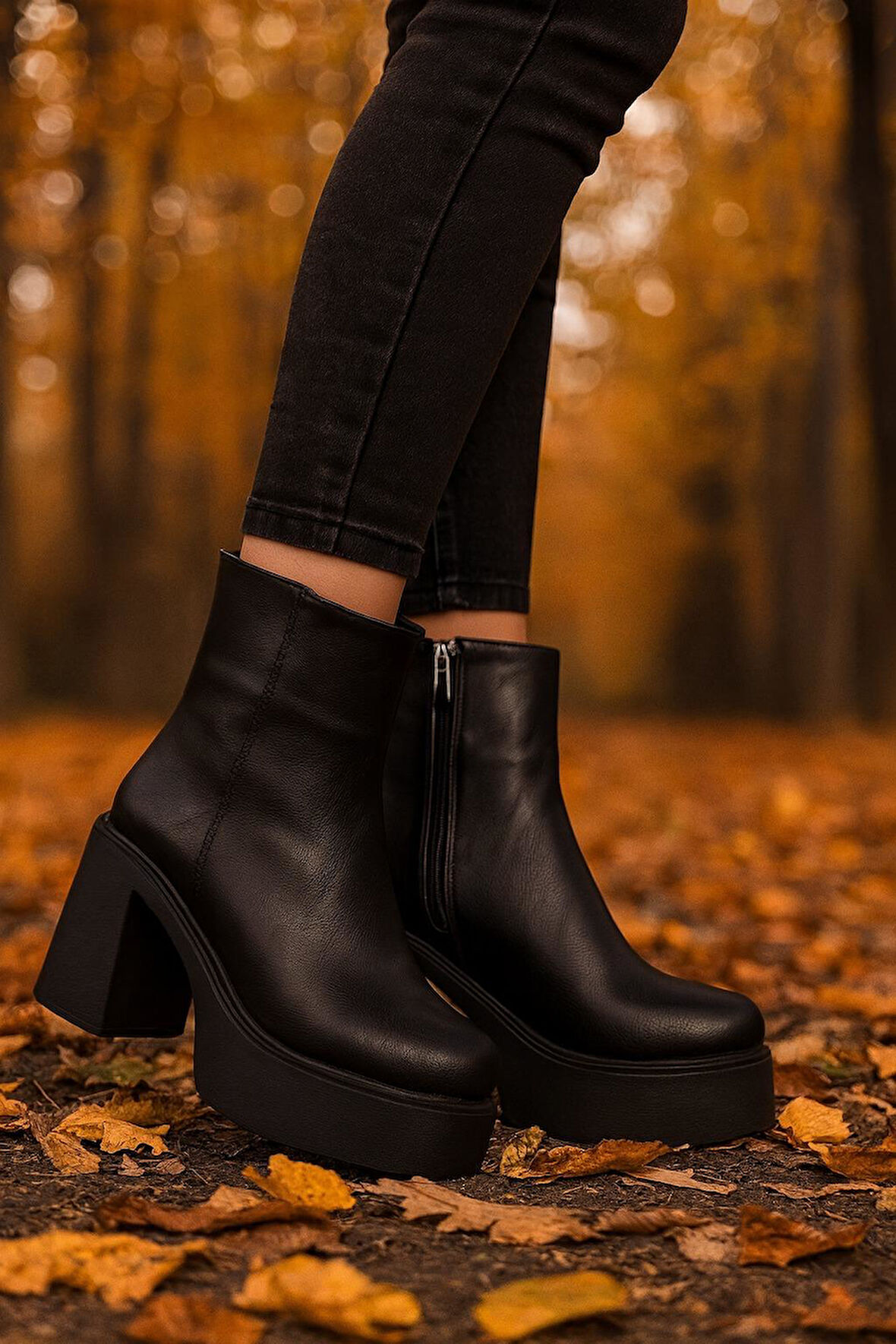 Kadın  Blok Platform Topuklu Bot