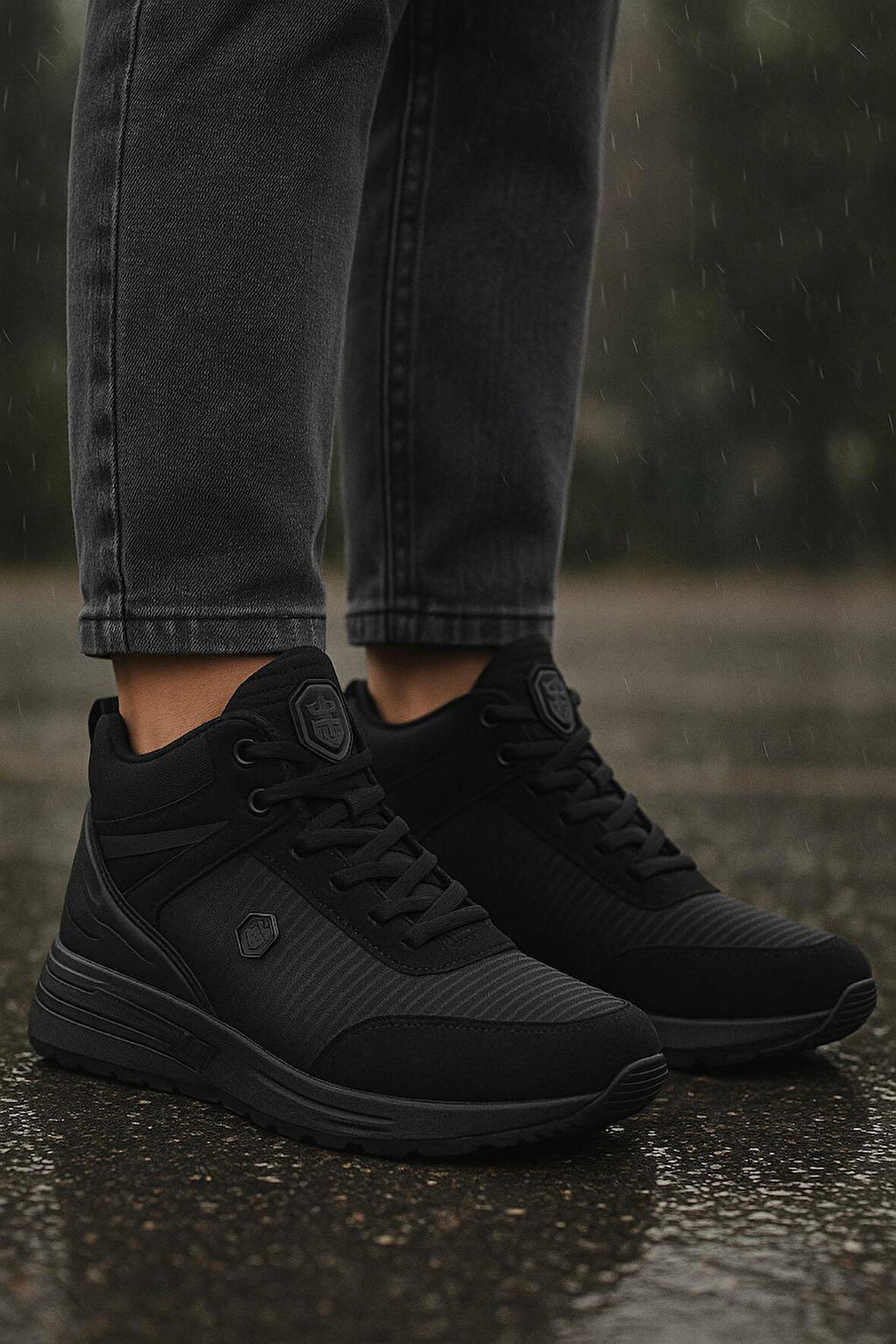 Uniseks Su Geçirmez Kaymaz Outdoor Bağcıklı Genç  Bot 