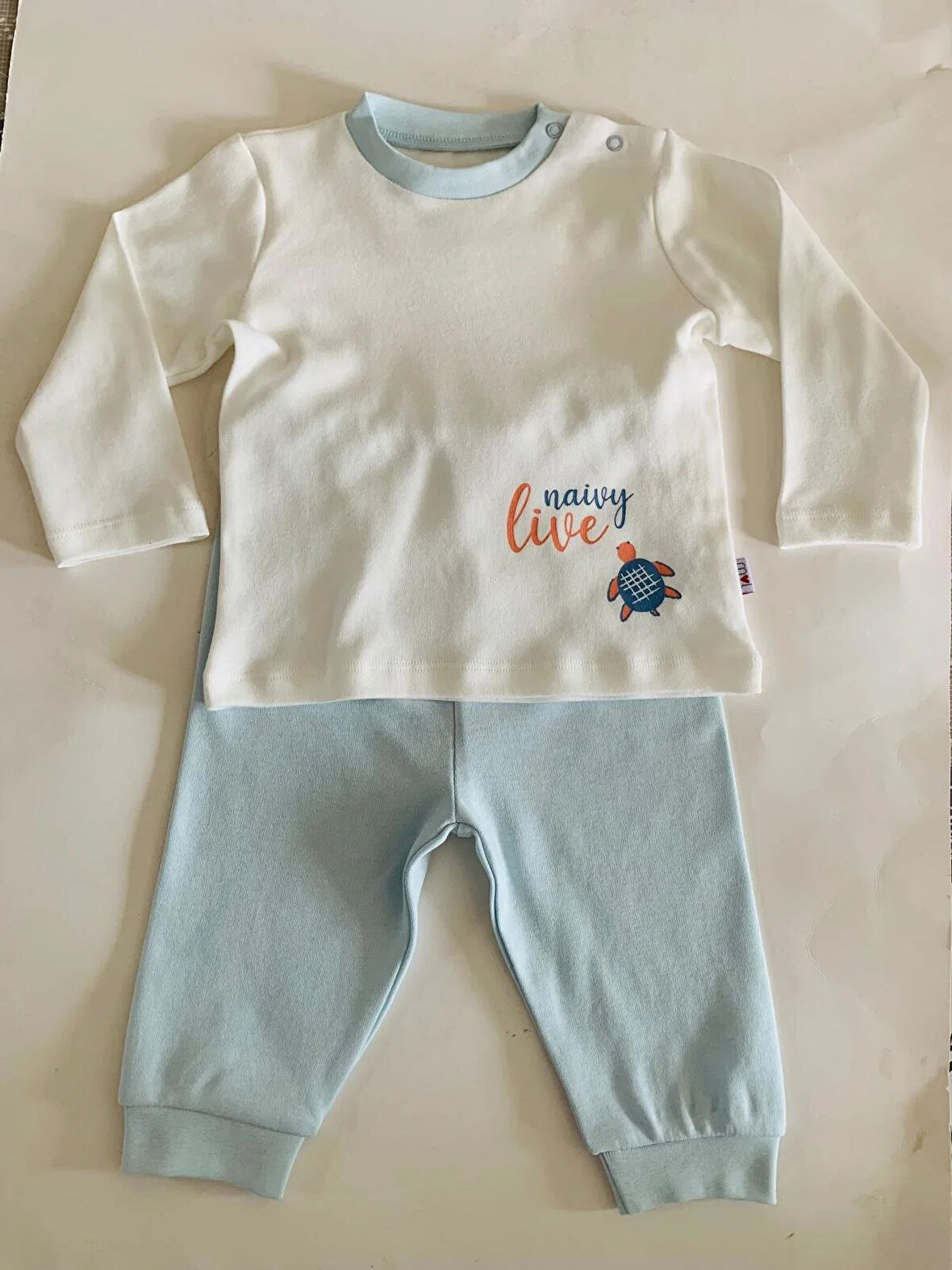 erkek bebek pijama takımı %100 organik