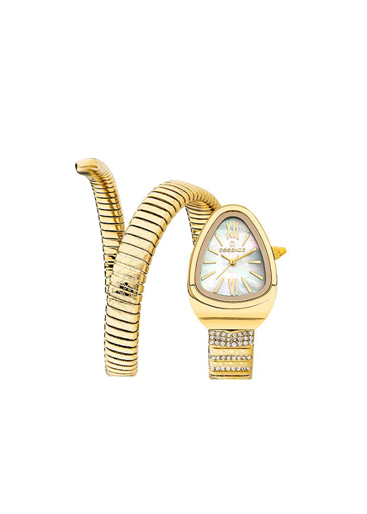 Essence D1147.120 Tasarım Kadran Metal Kordon Metal Kasa 5 ATM Suya Dayanıklı Altın Renk Kadın Kol Saati
