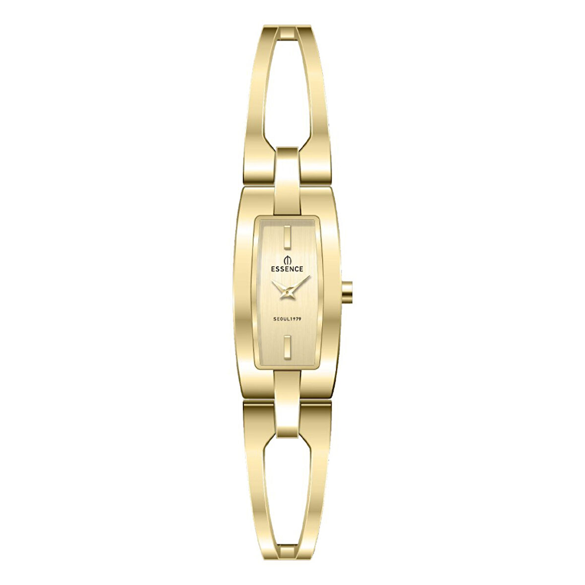 Essence D1238.110 Dikdörtgen Kadran Metal Kordon Metal Kasa 3 ATM Suya Dayanıklı Altın Renk Kadın Kol Saati