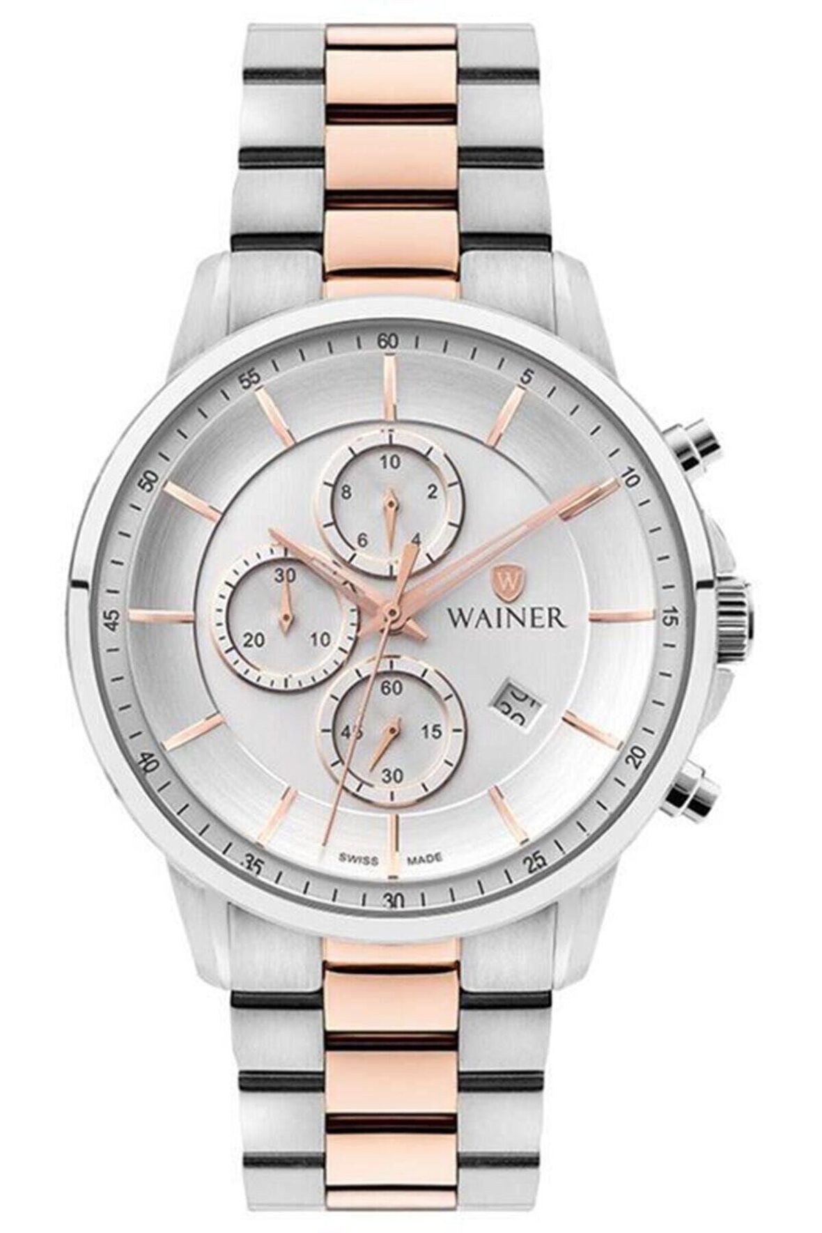 Wa.12928-b WAİNER Swiss Made , Erkek Kol Saati , Safir Cam