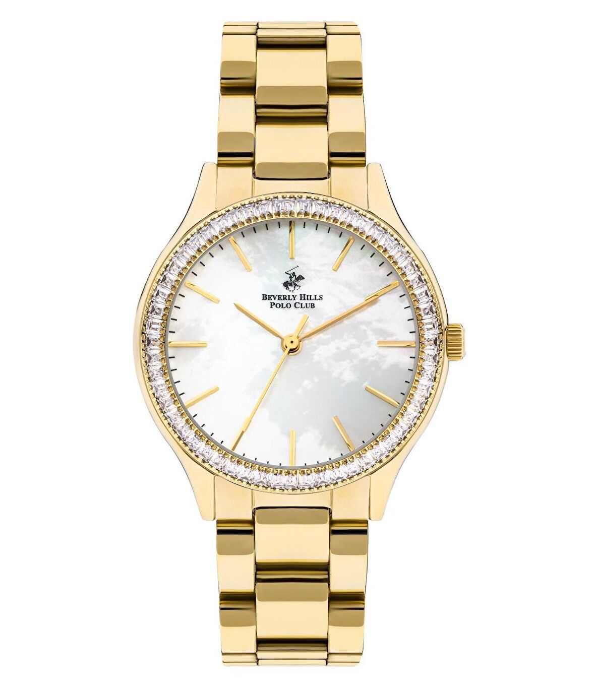 BP3166C.120 Zirkon Taşlı Sedef Kadran Çelik Kasa&Kordon Kararma Renk Atma Yapmaz Kadın Kol Saati