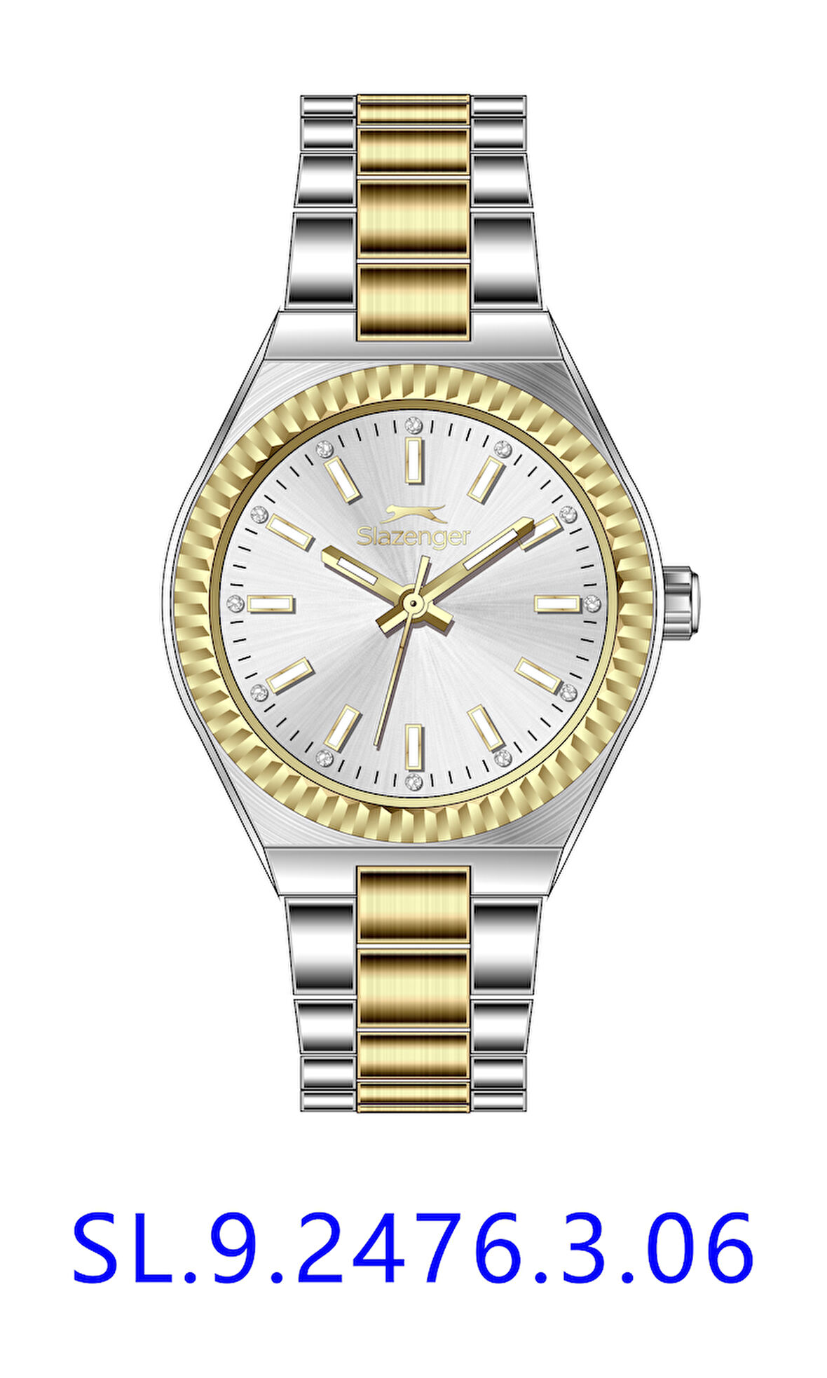 Slazenger SL.09.2476.3.06 Çelik Kordon Çelik Kasa 5 ATM Suya Dayanıklı Metalik-Altın Renk Kadın Kol Saati