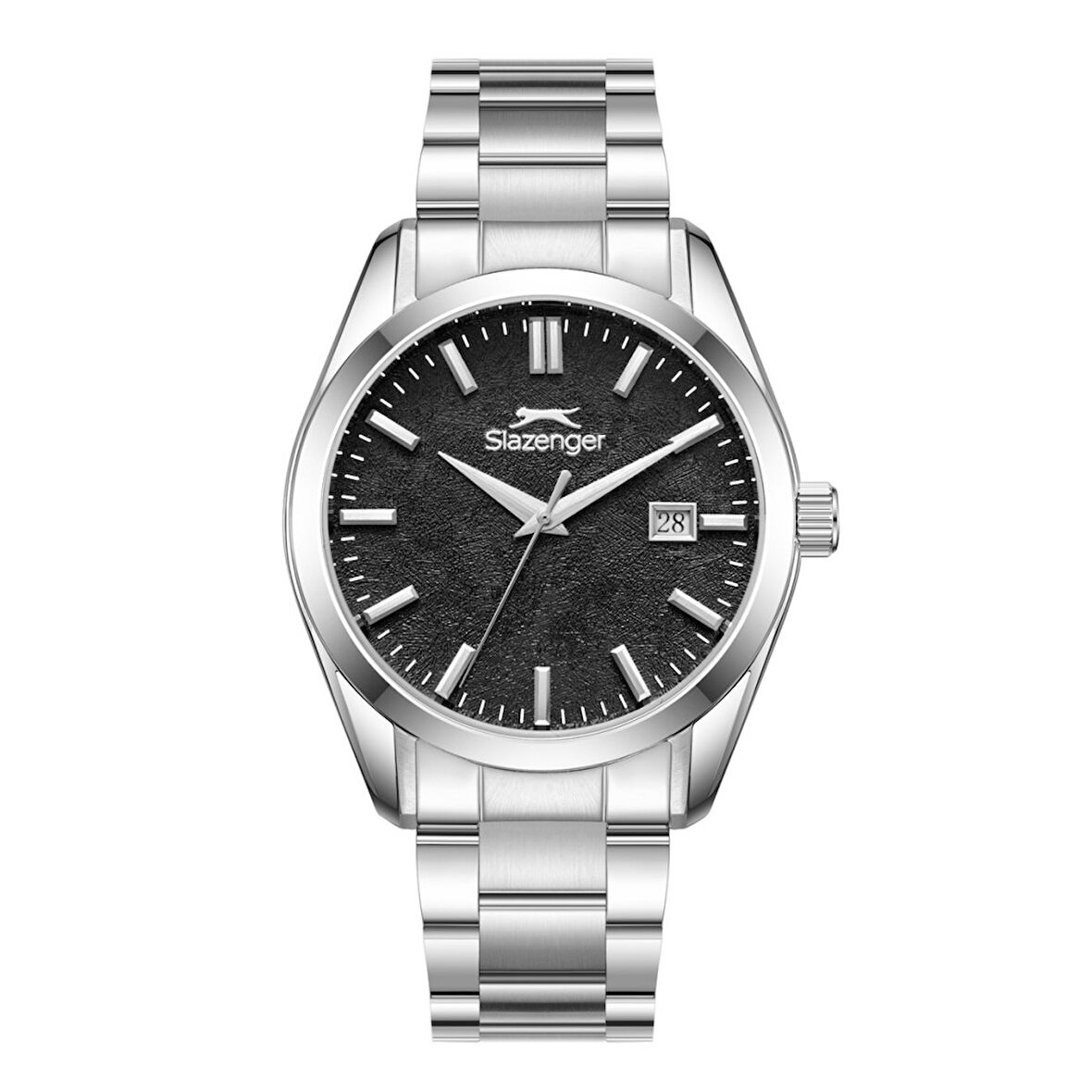 Slazenger SL.09.2520.1.01 Takvimli 10 Atm Suya Dayanıklı Çelik Kasa Metal Renk Erkek Kol Saati