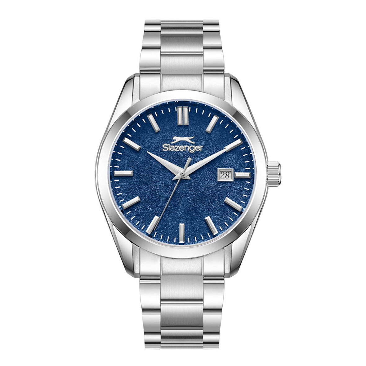 Slazenger SL.09.2520.1.03 Takvimli 10 Atm Suya Dayanıklı Çelik Kasa Metal Renk Erkek Kol Saati