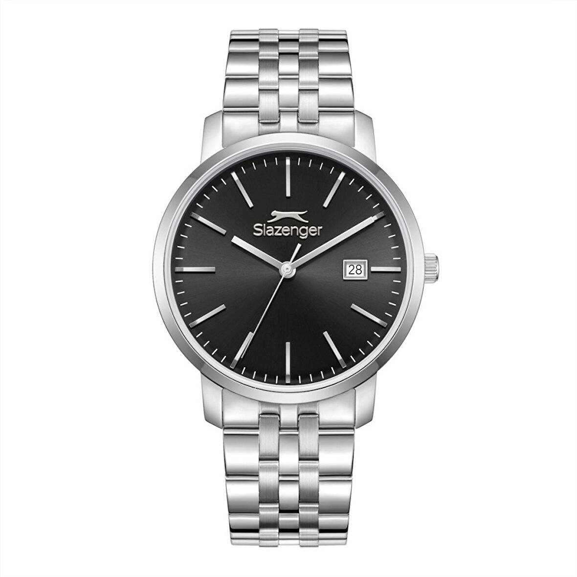 Slazenger SL.09.2529.1.01 Takvimli 10 Atm Suya Dayanıklı Çelik Kasa Metal Renk Erkek Kol Saati