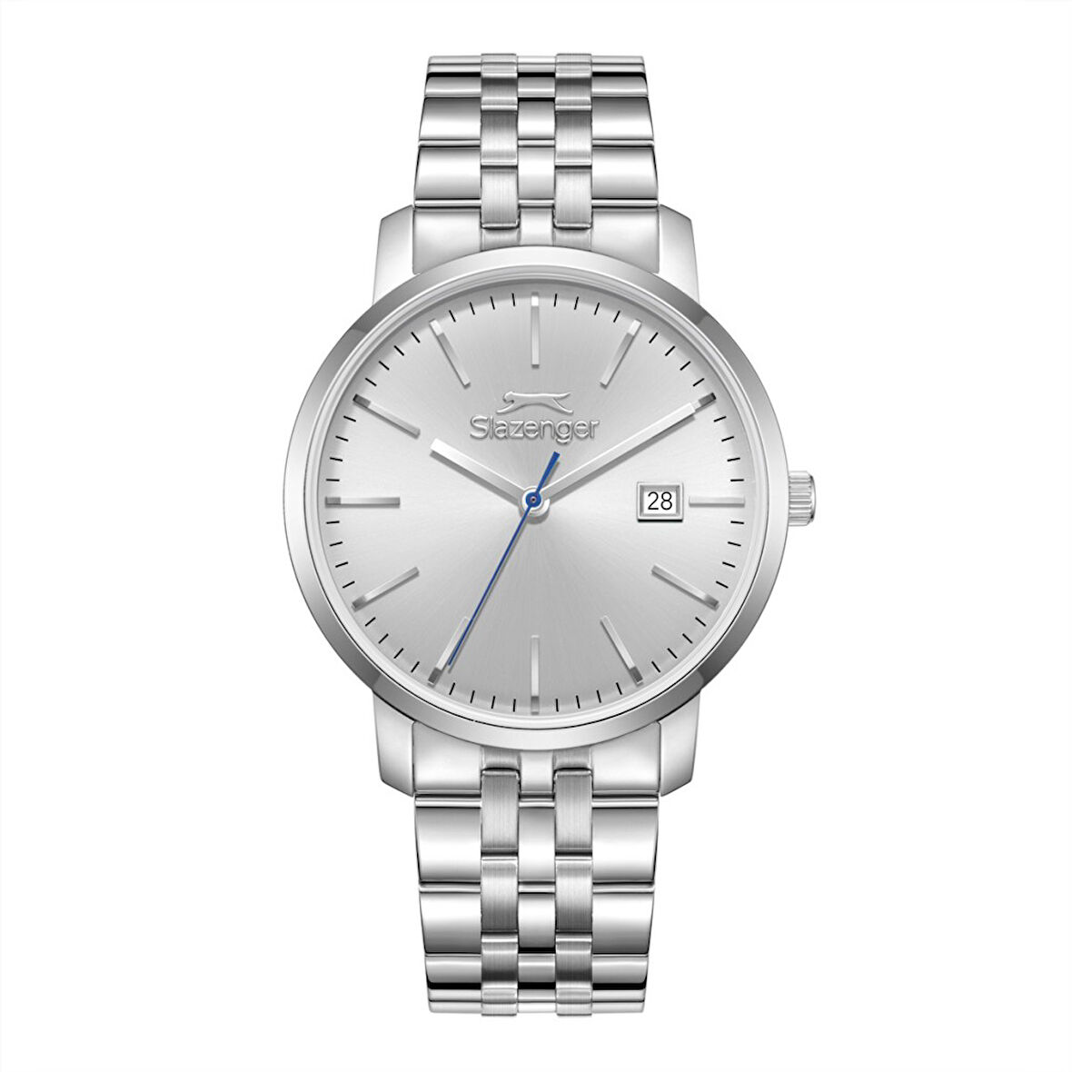 Slazenger SL.09.2529.1.03 Takvimli 10 Atm Suya Dayanıklı Çelik Kasa Metal Renk Erkek Kol Saati