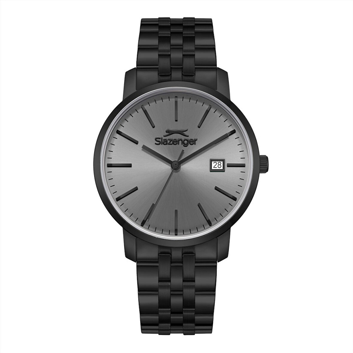 Slazenger SL.09.2529.1.04 Takvimli 10 Atm Suya Dayanıklı Çelik Kasa Siyah Renk Erkek Kol Saati