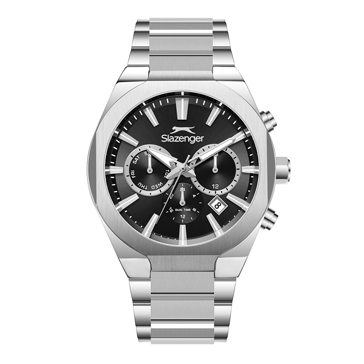 Slazenger SL.09.2540.2.01 Çelik Kordon Çelik Kasa 10 ATM Suya Dayanıklı Metalik Renk Erkek Kol Saati